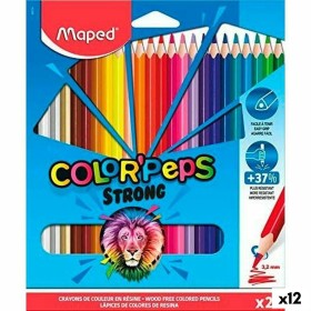 Crayons de couleur Maped Color' Peps Strong Multicouleur 24 Pièces (12 Unités) de Maped, Matériel de dessin - Réf : S8424961,...