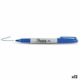 Permanent marker Sharpie Fine Point Blue (12 Units) by Sharpie, Permanent Markers & Marker Pens - Ref: S8425223, Price: 20,16...