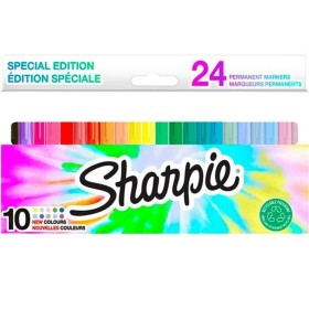 Set of Felt Tip Pens Sharpie 24 Pieces Permanent Multicolour by Sharpie, Permanent Markers & Marker Pens - Ref: S8425315, Pri...