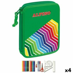 Doppel-Federtasche Alpino grün Bunt (32 Stücke) (4 Stück) von Alpino, Federmäppchen - Ref: S8426067, Preis: 69,43 €, Rabatt: %