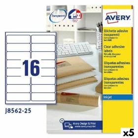 Etiquettes pour Imprimante Avery J8562 25 Volets 99,1 x 33,9 mm Transparent (5 Unités) de Avery, Étiquettes adhésives et auto...