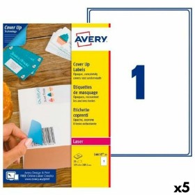 Drucker-Etiketten Avery L4610 Weiß 25 Blatt 199,6 x 289,1 mm (5 Stück) von Avery, Klebeetiketten und Aufkleber - Ref: S842614...