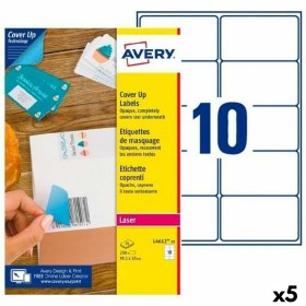 Etiquetas para Impressora Avery L4612 Branco 25 Folhas 99,1 x 57 mm (5 Unidades) de Avery, Etiquetas adesivas e autocolantes ...