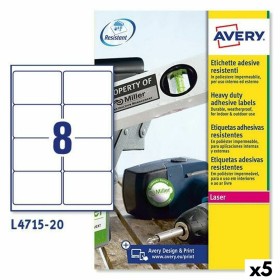 Etichette per Stampante Avery L4515 Bianco 20 Fogli 99,1 x 67,7 mm (5 Unità) di Avery, Etichette adesive e adesivi - Rif: S84...