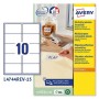 Etiquetas para Impresora Avery L4744REV Blanco 25 Hojas 96 x 50,8 mm (5 Unidades) | Tienda24 - Global Online Shop Tienda24.eu