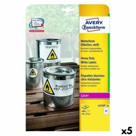 Etiquetas para Impresora Avery L4718 20 Hojas 99,1 x 139 mm (5 Unidades) de Avery, Etiquetas adhesivas y pegatinas - Ref: S84...