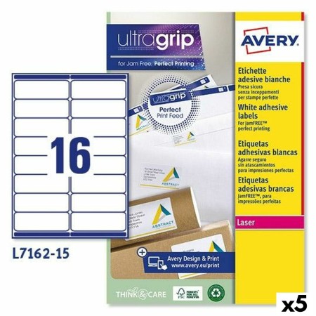 Etichette per Stampante Avery L7162 Bianco 15 Fogli 99,1 x 33,9 mm (5 Unità) | Tienda24 - Global Online Shop Tienda24.eu