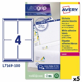 Etiquettes pour Imprimante Avery L7169 Blanc 100 Volets 99,1 x 139 mm (5 Unités) de Avery, Étiquettes adhésives et autocollan...