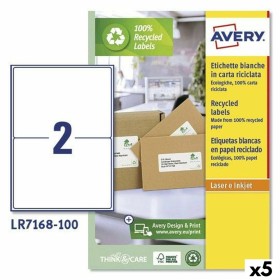 Drucker-Etiketten Avery LR7168 Weiß 100 Blatt 199,6 x 143,5 mm (5 Stück) von Avery, Klebeetiketten und Aufkleber - Ref: S8426...