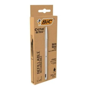 Penna a inchiostro liquido Bic Cristal Renew Argentato 0,32 mm Bic - 1