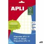 Adhesive labels Apli White 10 Sheets Ø 1 cm (10 Units) by Apli, Adhesive labels and stickers - Ref: S8426469, Price: 12,44 €,...