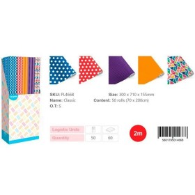 Papel de Embrulho Europrice Multicolor Rolo (50 Unidades) Europrice - 1