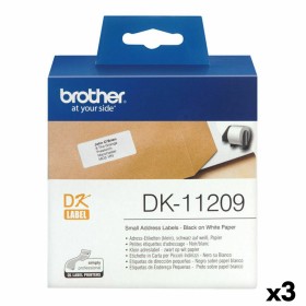 Drucker-Etiketten Brother DK-11209 Schwarz/Weiß 62 x 29 mm (3 Stück) von Brother, Klebeetiketten und Aufkleber - Ref: S842743...