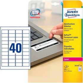 Printer Labels Avery White 20 Sheets 45,7 x 25,4 mm by Avery, Adhesive labels and stickers - Ref: S8427489, Price: 65,63 €, D...