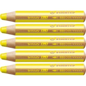 Crayons de couleur Stabilo Woody Jaune 3-en-1 (5 Unités) de Stabilo, Matériel de dessin - Réf : S8427704, Prix : 8,18 €, Remi...