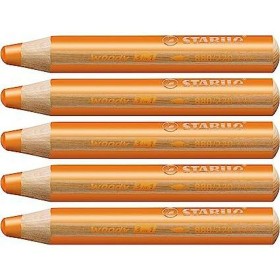 Colouring pencils Stabilo Woody Orange 3-in-1 (5 Units) by Stabilo, Drawing materials - Ref: S8427705, Price: 8,18 €, Discoun...