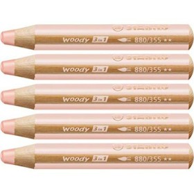 Crayons de couleur Stabilo Woody Abricot 3-en-1 (5 Unités) de Stabilo, Matériel de dessin - Réf : S8427708, Prix : 8,18 €, Re...