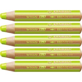 Crayons de couleur Stabilo Woody Vert 3-en-1 (5 Unités) de Stabilo, Matériel de dessin - Réf : S8427716, Prix : 8,18 €, Remis...