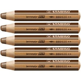 Crayons de couleur Stabilo Woody Marron 3-en-1 (5 Unités) de Stabilo, Matériel de dessin - Réf : S8427717, Prix : 8,18 €, Rem...