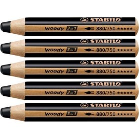 Crayons de couleur Stabilo Woody Noir 3-en-1 (5 Unités) de Stabilo, Matériel de dessin - Réf : S8427718, Prix : 8,18 €, Remis...