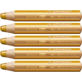 Colouring pencils Stabilo Woody Golden 3-in-1 (5 Units) by Stabilo, Drawing materials - Ref: S8427720, Price: 8,18 €, Discoun...