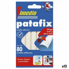 Adhesives Imedio Patafix Double-sided Transparent (12 Units) | Tienda24 - Global Online Shop Tienda24.eu