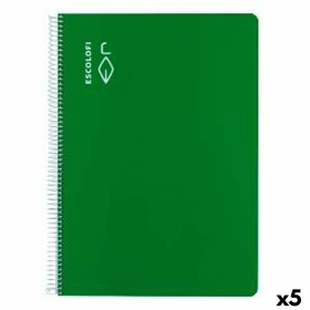 Caderno ESCOLOFI Verde A4 Din A4 40 Folhas (5 Unidades) de ESCOLOFI, Cadernos de argolas - Ref: S8427993, Preço: 20,09 €, Des...