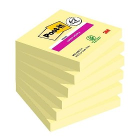 Sticky Notes Post-it Super Sticky 90 Sheets 76 x 76 mm Yellow 6 Pieces by Post-it, Self-Stick Notes - Ref: S8428128, Price: 1...