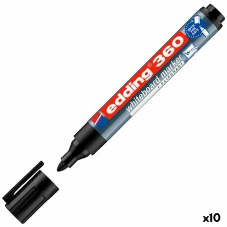 Whiteboard marker Edding 360 Rechargeable Black (10 Units) | Tienda24 - Global Online Shop Tienda24.eu