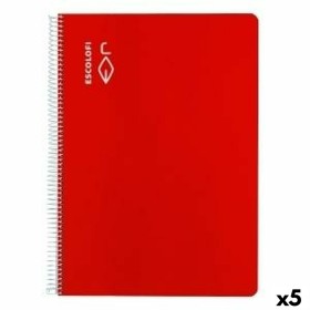 Cuaderno ESCOLOFI Din A4 50 Hojas 8 mm Rojo (5 Unidades) de ESCOLOFI, Cuadernos de anillas - Ref: S8428330, Precio: 22,08 €, ...