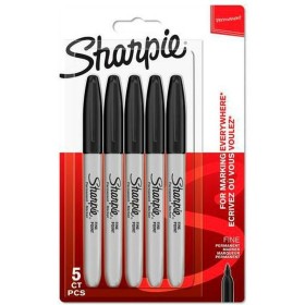 Marcatore permanente Sharpie Nero 5 Unità di Sharpie, Pennarelli indelebili e marcatori - Rif: S8428747, Prezzo: 8,71 €, Scon...