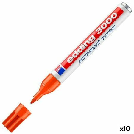 Permanent marker Edding 3000 Orange (10 Units) | Tienda24 - Global Online Shop Tienda24.eu