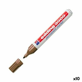 Permanent marker Edding 3000 Brown (10 Units) by Edding, Permanent Markers & Marker Pens - Ref: S8430825, Price: 28,34 €, Dis...