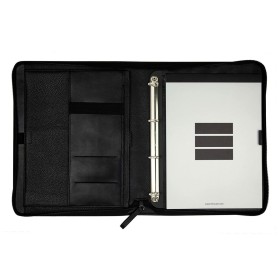 Zippered document holder Finocam Andrea 26,5 x 33,5 x 4 cm Black A4 by Finocam, Folders - Ref: S8430851, Price: 156,22 €, Dis...