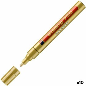 Marqueur permanent Edding 750 Doré 10 Unités 2-4 mm (10 Unités) de Edding, Marqueurs indélébiles & Stylos-marqueurs - Réf : S...