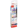 Set of Felt Tip Pens Edding 1340 Brush Multicolour Glitter Case 4 Pieces | Tienda24 - Global Online Shop Tienda24.eu