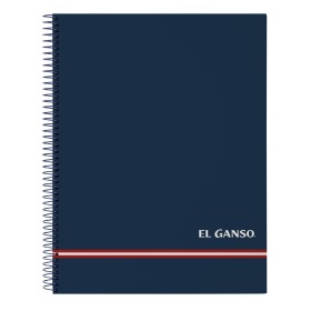 Book of Rings El Ganso Blue A4 120 Sheets by El Ganso, Wirebound Notebooks - Ref: S8431563, Price: 8,98 €, Discount: %