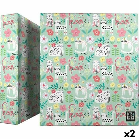 Raccoglitore ad anelli Bits&Bobs Cats Multicolore A4 (2 Unità) | Tienda24 - Global Online Shop Tienda24.eu