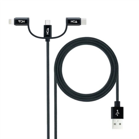 USB-C-Kabel NANOCABLE Schwarz 1 m (1 Stück) | Tienda24 Tienda24.eu