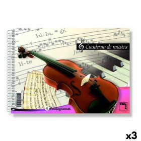 Music pad Pacsa A4 20 Sheets 20 Pieces (3 Units) by Pacsa, Music Notebooks and Pads - Ref: S8433961, Price: 56,35 €, Discount: %