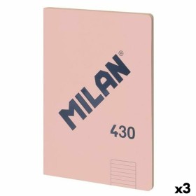 Notebook Milan 430 Pink A4 48 Sheets 21 x 29,7 cm (3 Units) by Milan, Wirebound Notebooks - Ref: S8434006, Price: 7,11 €, Dis...