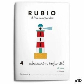 Caderno de Educação Infantil Rubio Nº4 A5 Espanhol (10 Unidades) de Cuadernos Rubio, Livros de exercícios - Ref: S8434232, Pr...