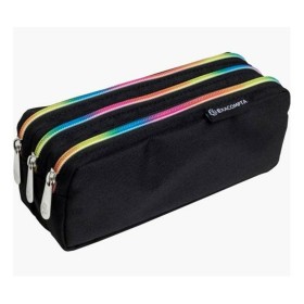 Trousse Fourre-Tout Triple Exacompta Rainbow Noir 22,5 x 8 x 10 cm de Exacompta, Trousses - Réf : S8434854, Prix : 7,32 €, Re...