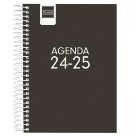 Agenda Finocam COOL Noir 1/8 12 x 16,4 cm 2024-2025 de Finocam, Agendas civils & carnets de RDV - Réf : S8435116, Prix : 7,03...