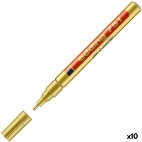 Permanent marker Edding 751 Golden 1-2 mm (10 Units) by Edding, Permanent Markers & Marker Pens - Ref: S8435691, Price: 33,61...