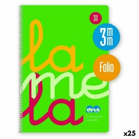 Cuaderno Lamela Cuadrovía Verde Fluorescente Din A4 80 Hojas 21,5 x 31,5 cm 5 Piezas (25 Unidades) de Lamela, Cuadernos de an...