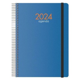 Diary SYNCRO DOHE 2024 Blue Quarto 15 x 21 cm Annual by DOHE, Appointment Books & Planners - Ref: S8436782, Price: 14,82 €, D...