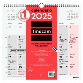 Wall calendar Finocam Paper 2025 26,5 x 24,5 cm | Tienda24 - Global Online Shop Tienda24.eu