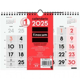 Wall calendar Finocam Paper 2025 26,5 x 24,5 cm | Tienda24 - Global Online Shop Tienda24.eu