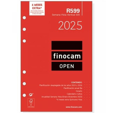 Recambio para Agenda Finocam OPEN R599 2025 11,7 x 18,1 cm | Tienda24 - Global Online Shop Tienda24.eu